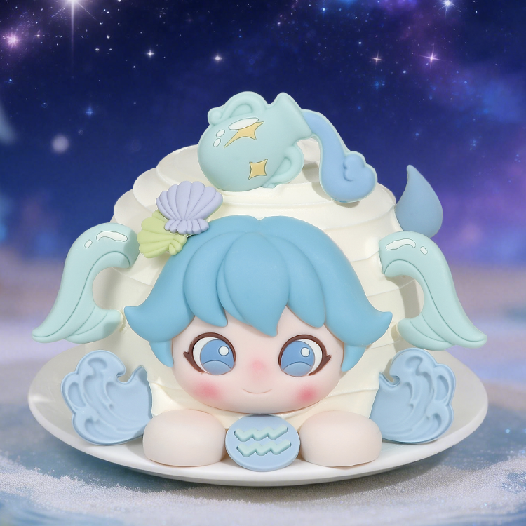 十二星座巧克力蛋糕装饰品双鱼水瓶摩羯生日烘焙摆件（代可可脂）