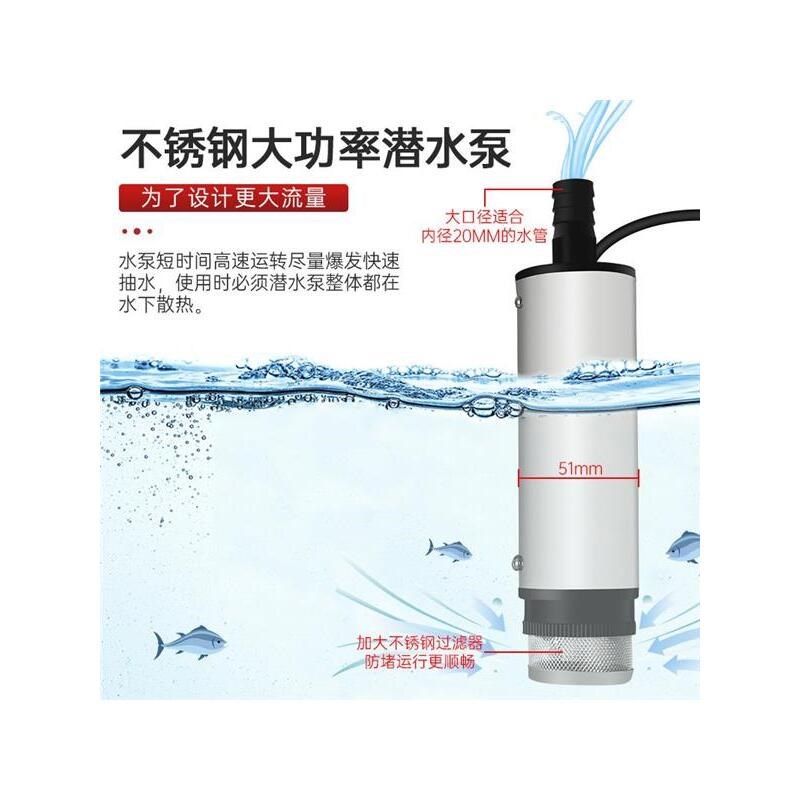 抽油泵柴油48V电车抽水泵60伏电动三轮车小型自吸泵72V柴油泵潜水