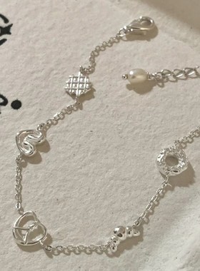 甜甜圈999纯银手链女2024新款爆款轻奢小众精致手饰闺蜜生日礼物