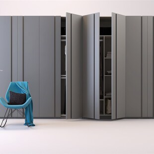 定制新款E0级板北欧现代简约平开门大衣橱烤漆卧室木质板式家具