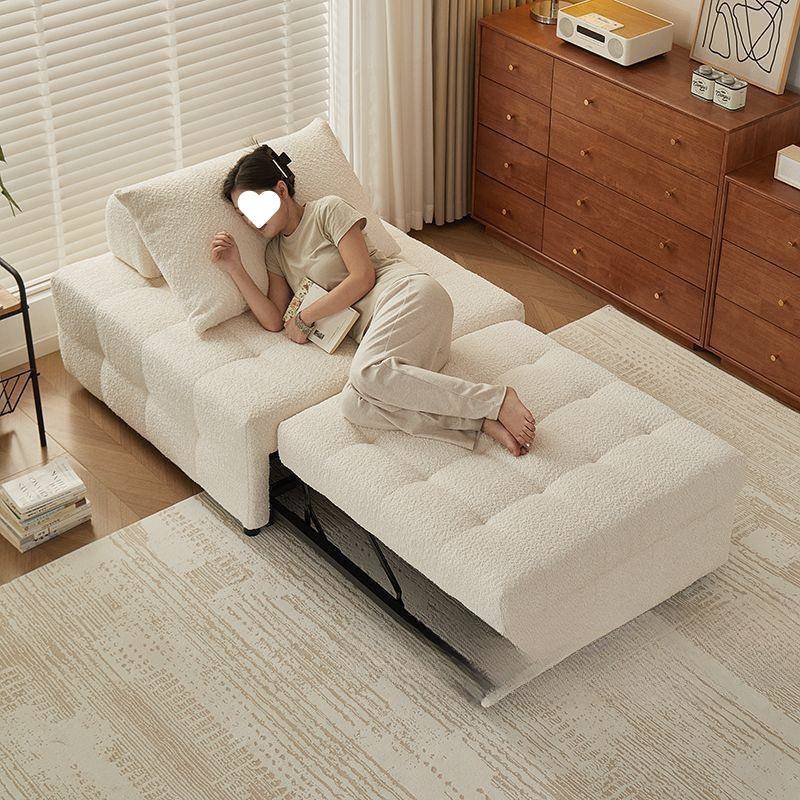 新款懒人沙发单人网红奶油风两用沙发床可折叠小户型客厅家用家具
