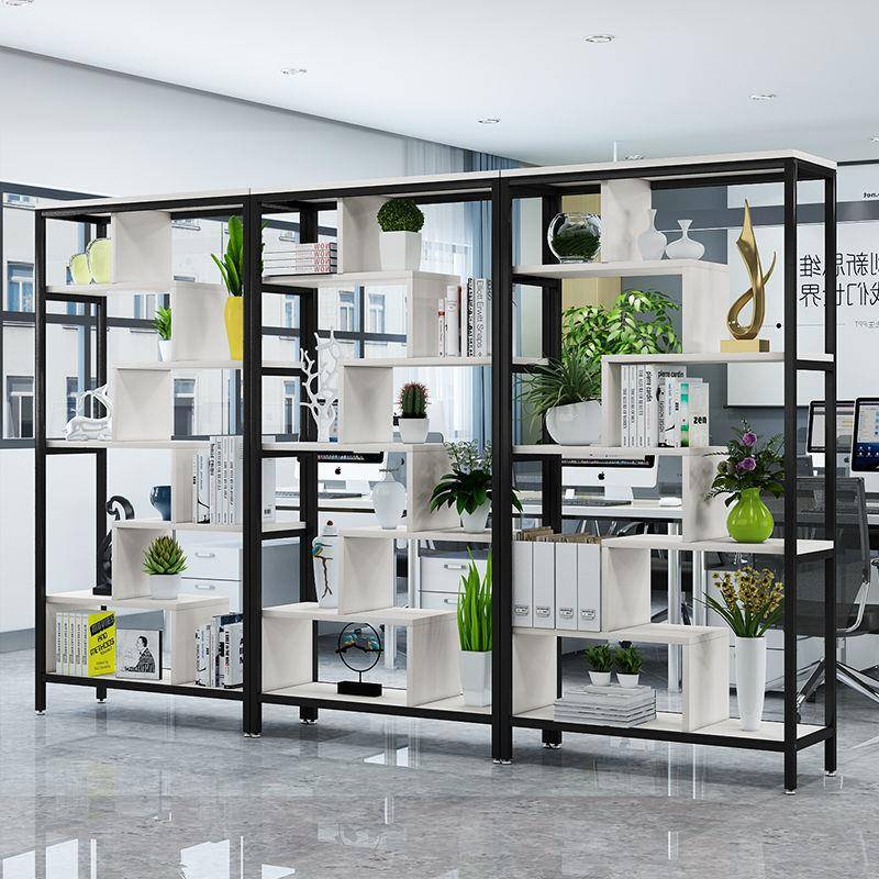隔断置物架办公屏风书架落地铁艺装饰架花架客厅隔断玄关展示架