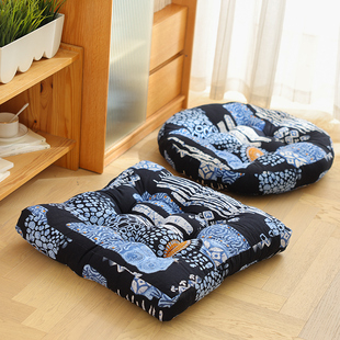 棉麻加厚蒲团垫榻榻米禅修垫跪垫飘窗家用圆形方形卧室地上坐垫子