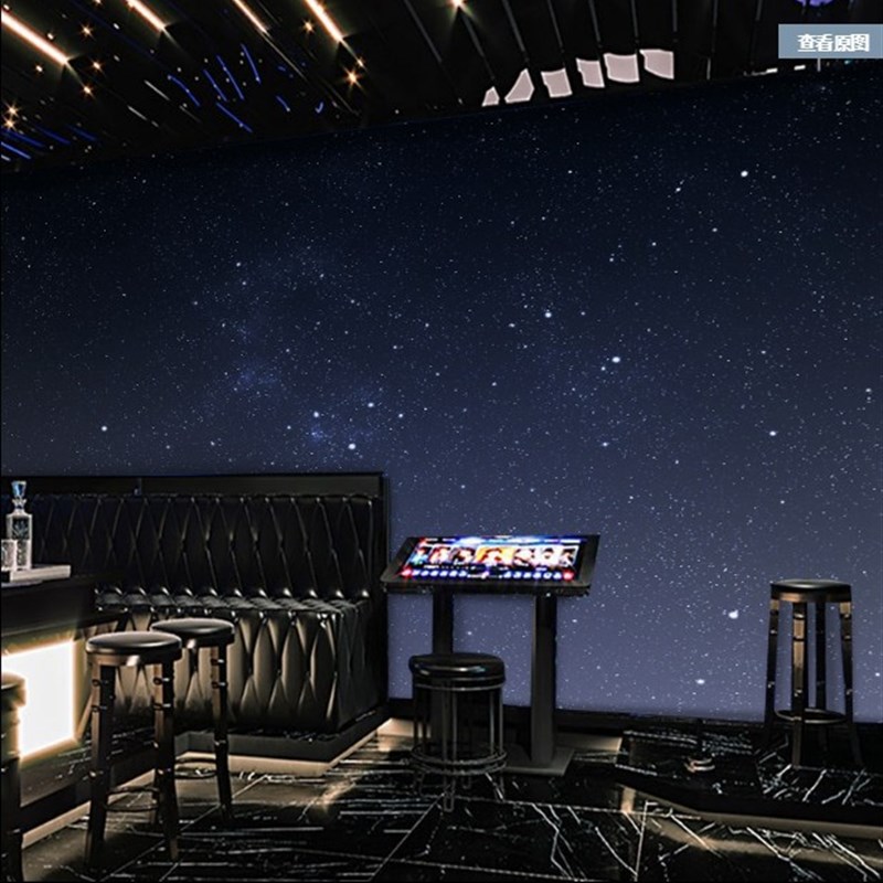 3D渐变色星空顶太空壁纸个性清吧酒吧KTV夜空装饰壁画 儿童房墙布图片