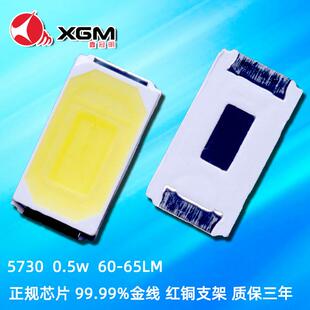 5730灯珠白光0.5W大功率教室黑板灯水族灯吸顶灯5730卧室暖白光源