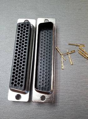 HDB78针压线式连接器高密度78Pin镀金3U公头新品实心打线式端子