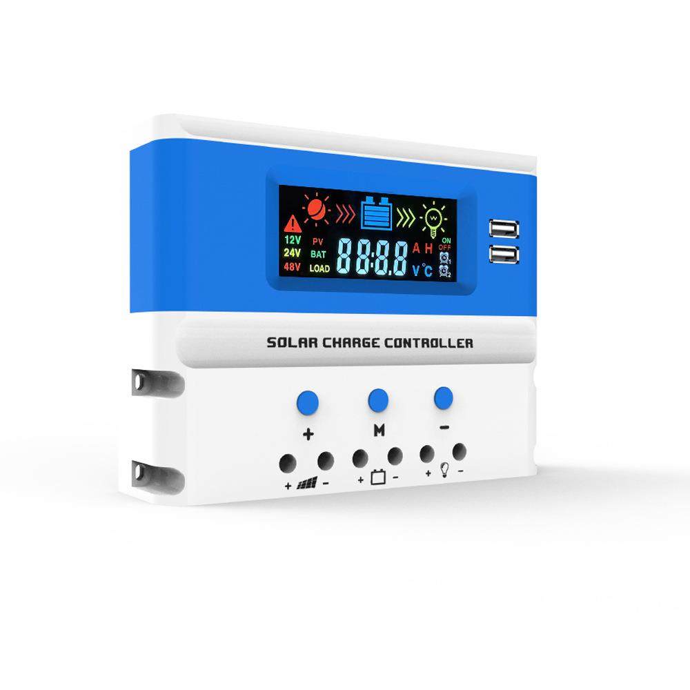 50A60A太阳能充电控制器PWM家用路灯光伏充放电控制器12V/24V/48V