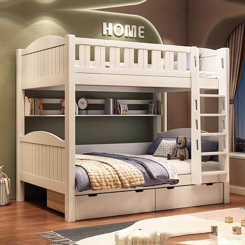 全实木上下铺平行高低床小户型子母床经济型同宽双层床儿童上下床