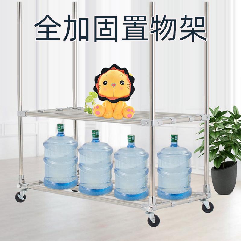 2F304不锈钢双杆落地全加粗32管晾挂衣架滑轮室内外庭院别墅晒被