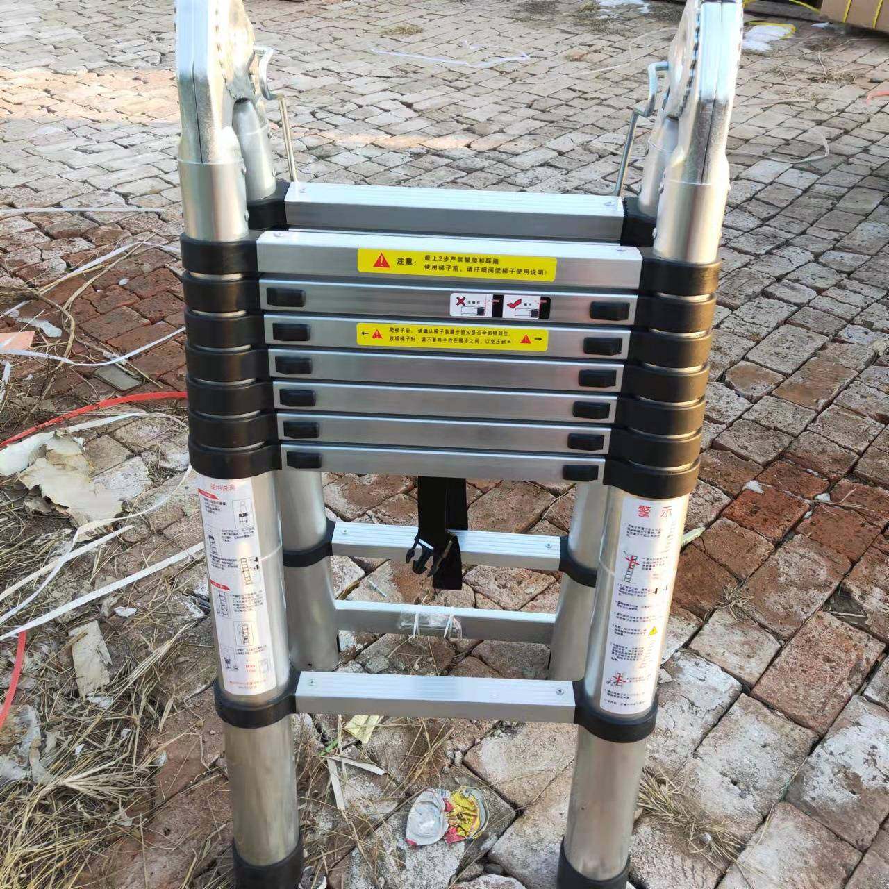 供应铝合金伸缩梯体积小轿车携带可当叉梯可变直梯收缩自如