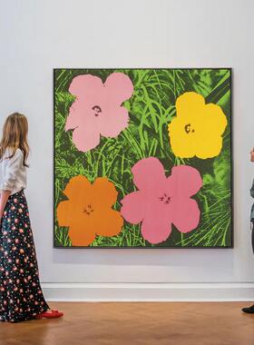 安迪沃霍尔波普艺术花卉装饰画北欧客厅餐厅潮流挂画Andywarhol