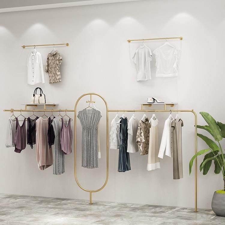 服装店展示架金色落地架女装店陈列架挂衣架墙上壁挂衣服架子新款,鲜花速递/花卉仿真/绿植园艺,割草机/草坪机,淘宝优惠券,粉丝福利购,淘宝优惠卷
