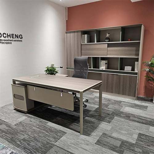 新中式老板桌简约办公桌总裁桌单人办公室家具现代大班台桌椅组合