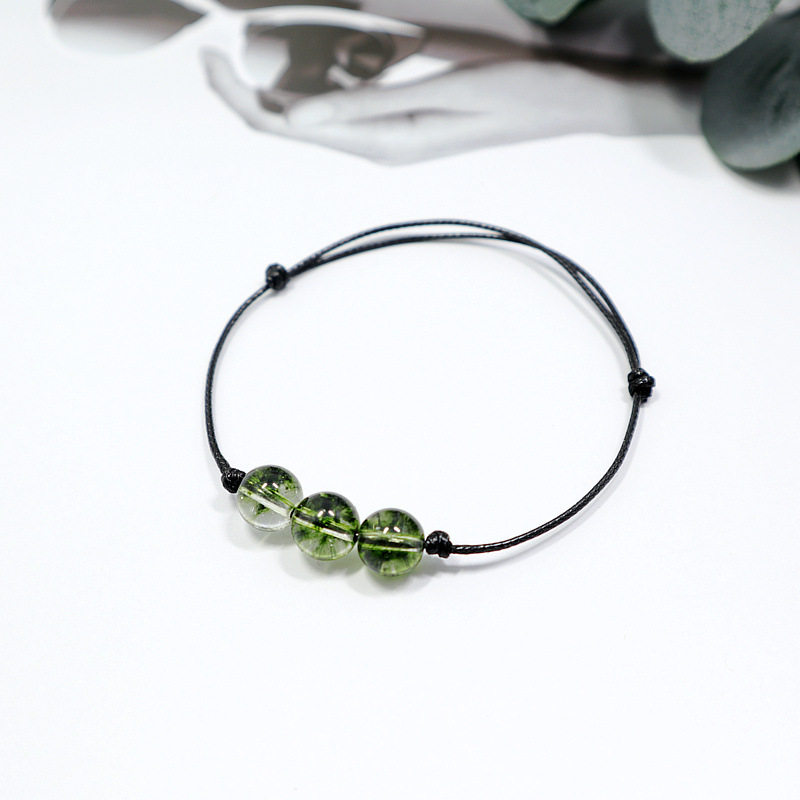 天然水晶绿幽灵清新森系绿色系简约可调节手链脚链手绳学生礼物,饰品/流行首饰/时尚饰品新,手链,淘宝优惠券,粉丝福利购,淘宝优惠卷