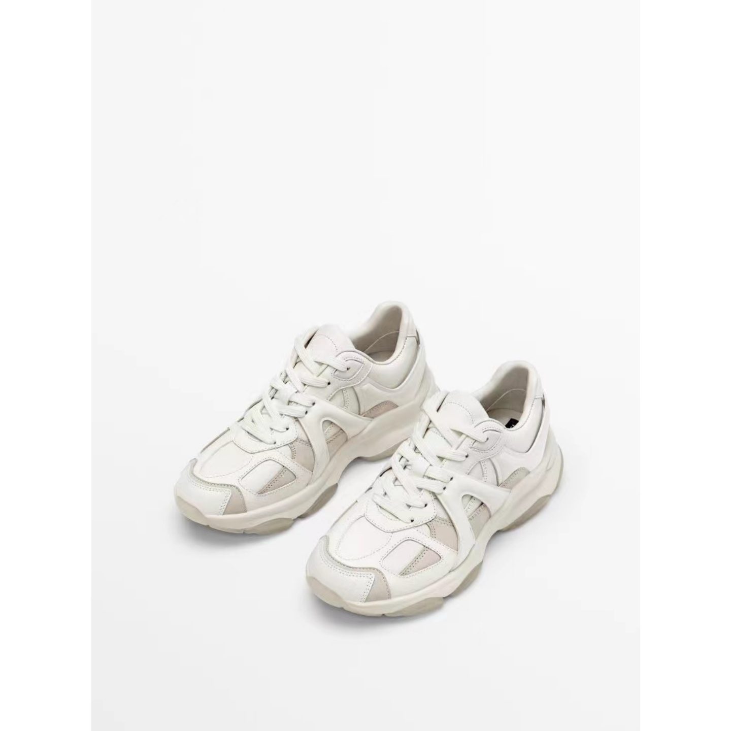 2025新款女鞋MD真皮厚底增高休闲