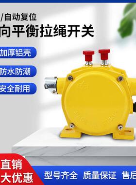 双向平衡拉绳开关KLT2-II-IHFKLT2-2手动自动复位型急停拉线开关