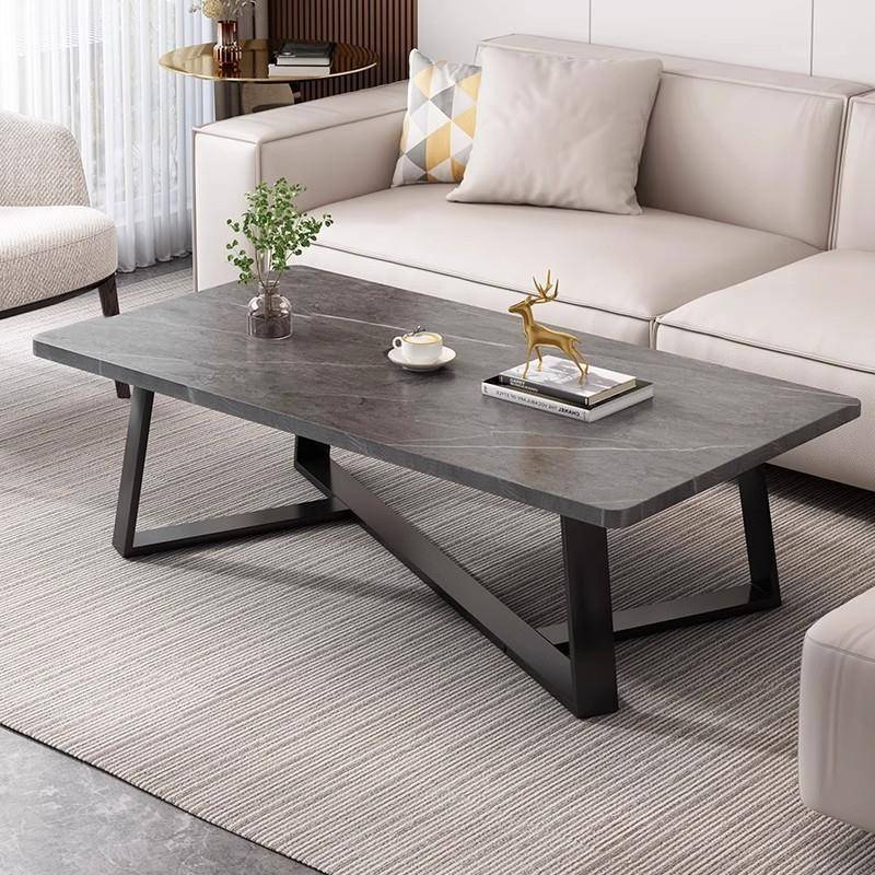 茶几客厅家用简约现代出租屋用沙发桌子新款办公室小户型岩板茶几