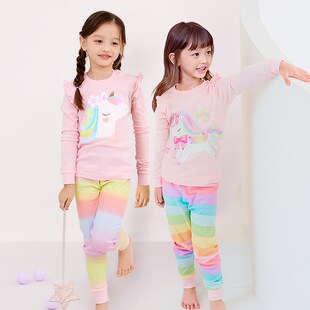 宝宝线衣线裤 女童秋衣秋裤 女孩衬衣衬裤 儿童内衣套装 家居服 秋薄款