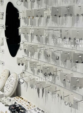 饰品展示架上墙耳环耳饰耳钉头饰发夹发箍首饰亚克力墙上袜子架子