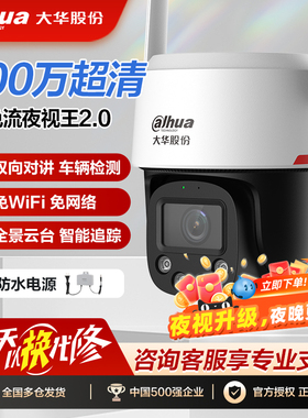 大华4g摄像头终身免流量监控器无需网络WiFi 室外夜视DH-P4C-4G-L
