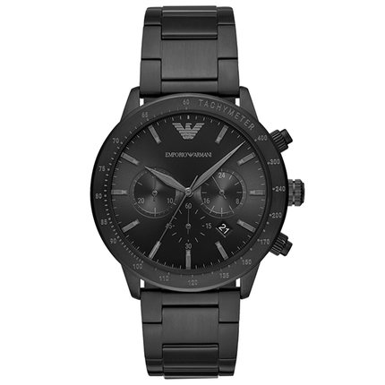 Emporio Armani/阿玛尼手表男士黑武士黑色精刚表带石英表AR11242