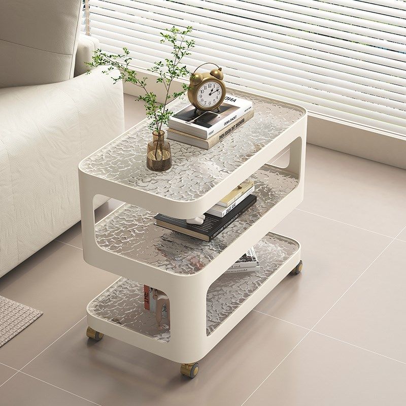 轻奢2024新款可移动极简茶几奶油风沙发边几侧边柜客厅家用小推车,住宅家具,茶几,淘宝优惠券,粉丝福利购,淘宝优惠卷