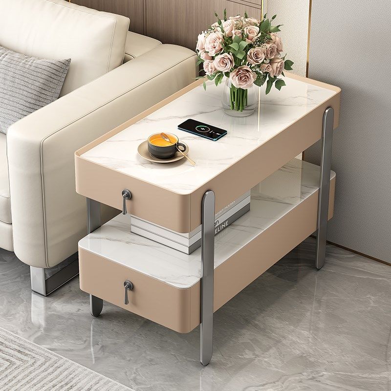 意式极简沙发边柜轻奢客厅边几现代简约可移动角几岩板储物柜茶几,住宅家具,角几/边几,淘宝优惠券,粉丝福利购,淘宝优惠卷