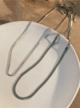 冷淡风蛇骨双层项链个性简约人手一条的锁骨链颈链网红博主项链女