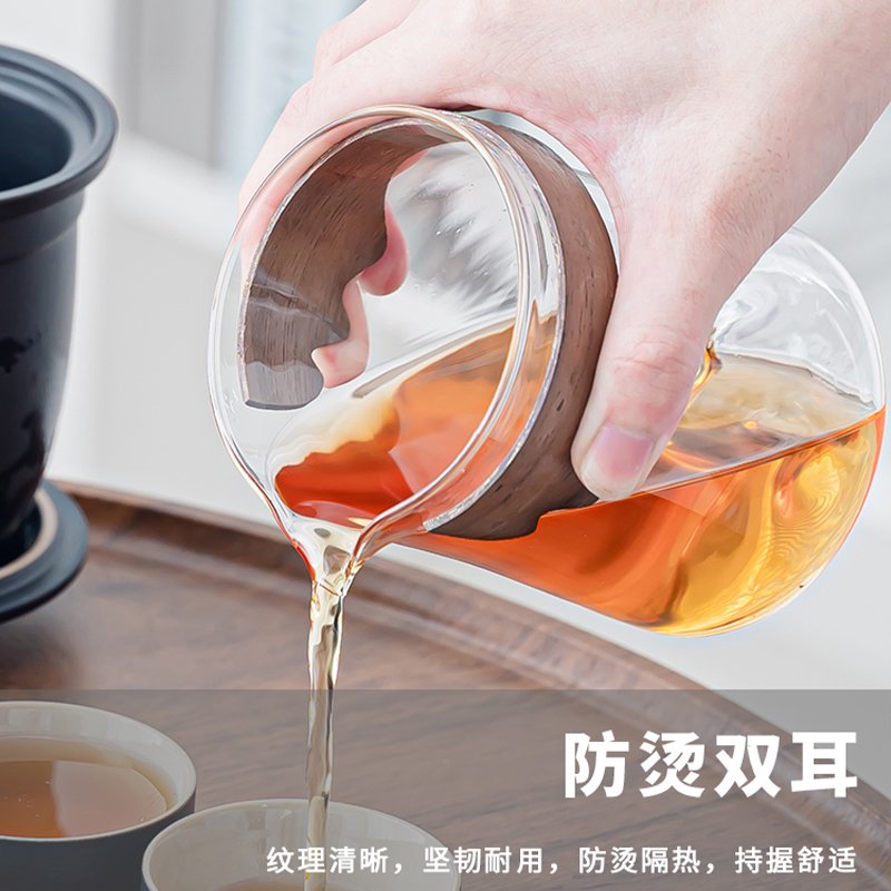 玻璃旅行茶具个人专用便携式快客杯随身包套装户外功夫茶杯泡茶壶