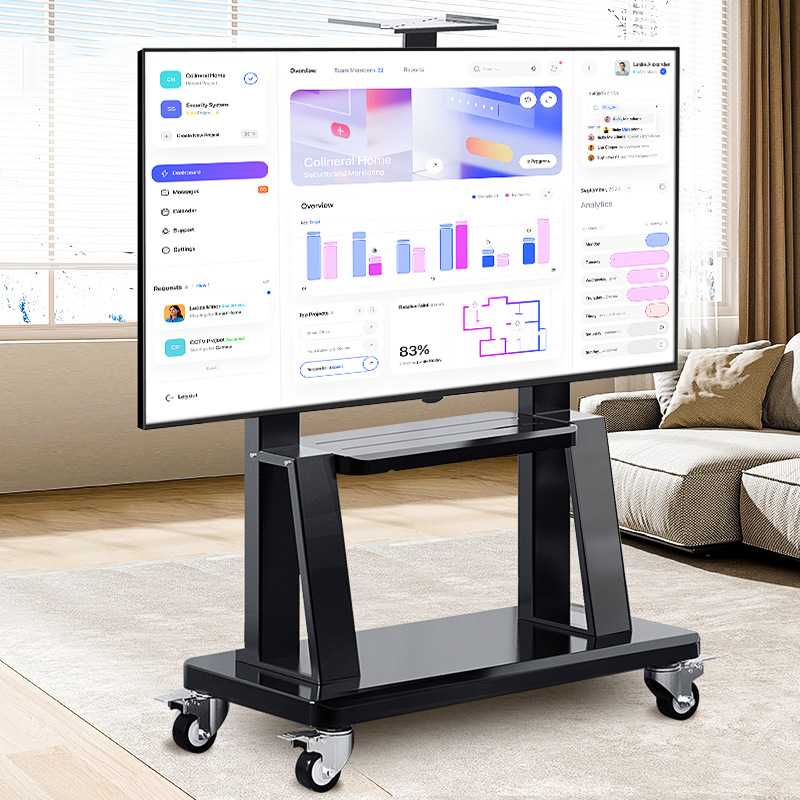 电视支架移动带轮电视机挂架直播教学家用大屏55/65/75/100寸通用