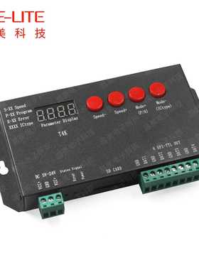 T4K真四路LED控制器跑马流水灯光调光器黑色和白色两种颜色