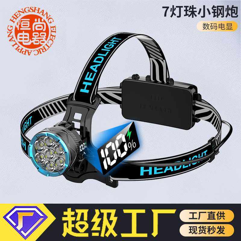 LED矩阵灯珠强光感应头灯大功率头部侧面数字电显户外照明电筒,户外/登山/野营/旅行用品,头灯,淘宝优惠券,粉丝福利购,淘宝优惠卷