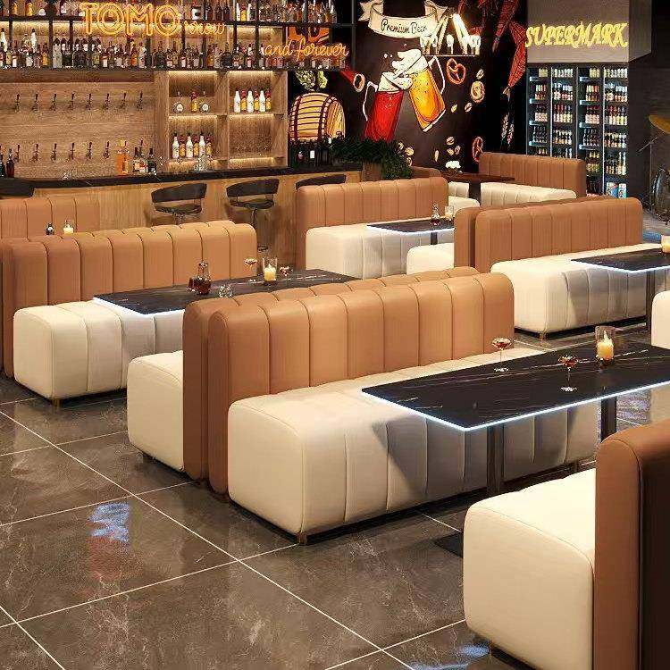 需定制奶油风咖啡厅桌椅组合网红奶茶烘焙店海洋板桌子休闲餐吧餐