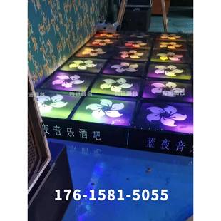 需定制ktv地颤蹦迪舞台酒吧发光弹簧钢化玻璃跳舞台迪厅舞厅家用