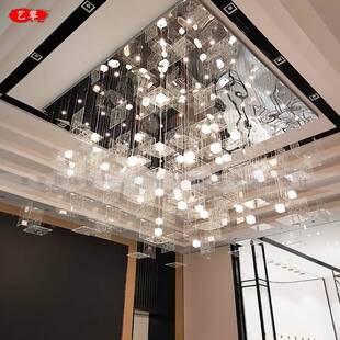 定制销售部酒店会所工程照明吊坠丙烯酸吊顶空中装饰吊坠
