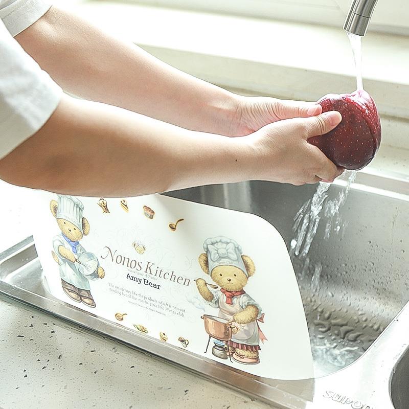 水槽挡水板厨房洗碗池防水挡板隔板防溅神器洗手台水池防溅水挡板