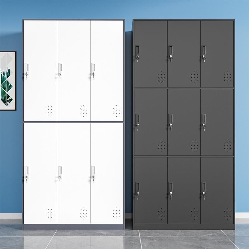 铁皮更衣柜员工收纳柜健身房置物柜宿舍衣柜工厂换衣柜办公室柜子