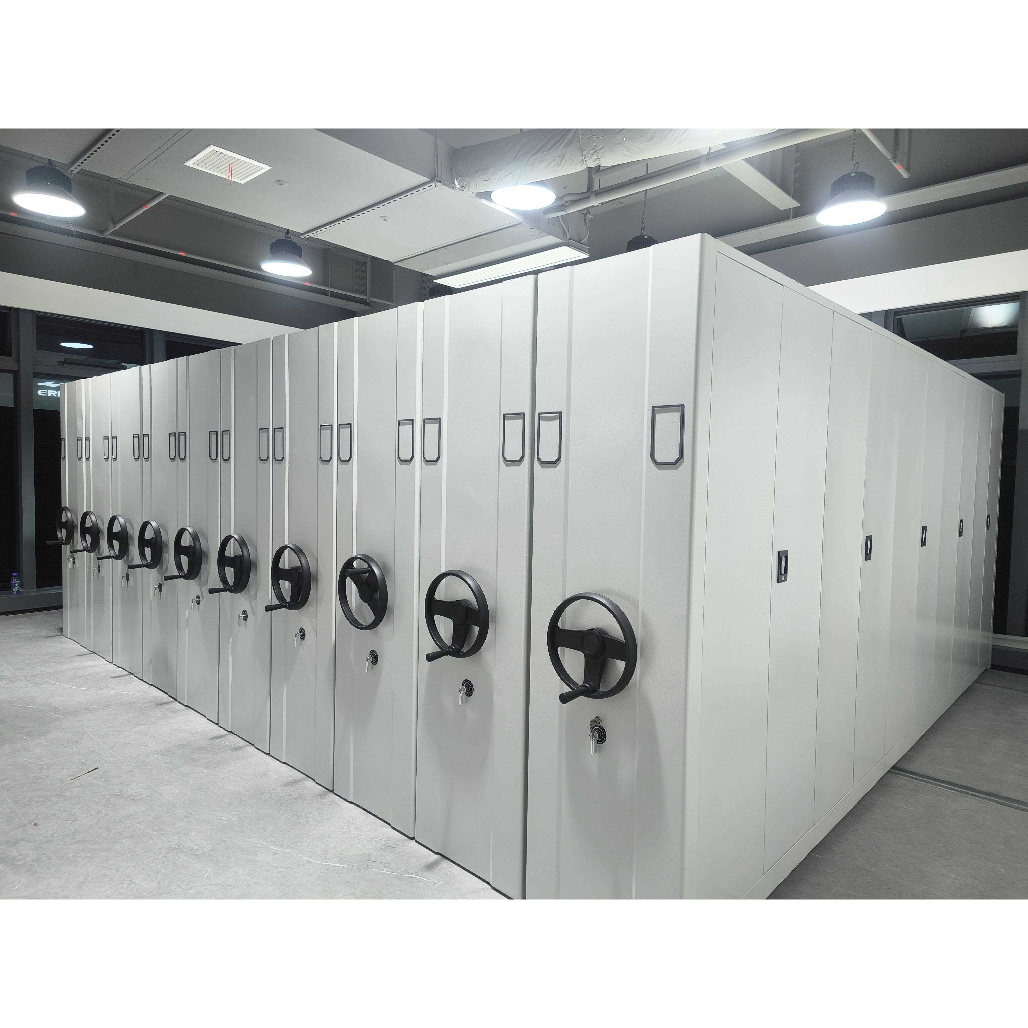 手摇密集架档案室电动密集柜凭证资料病案货架智能移动文件柜厂家