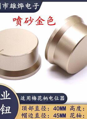 45X22MM塑料喷砂金色旋钮 电位器编码器开关帽功放音量调节旋钮帽