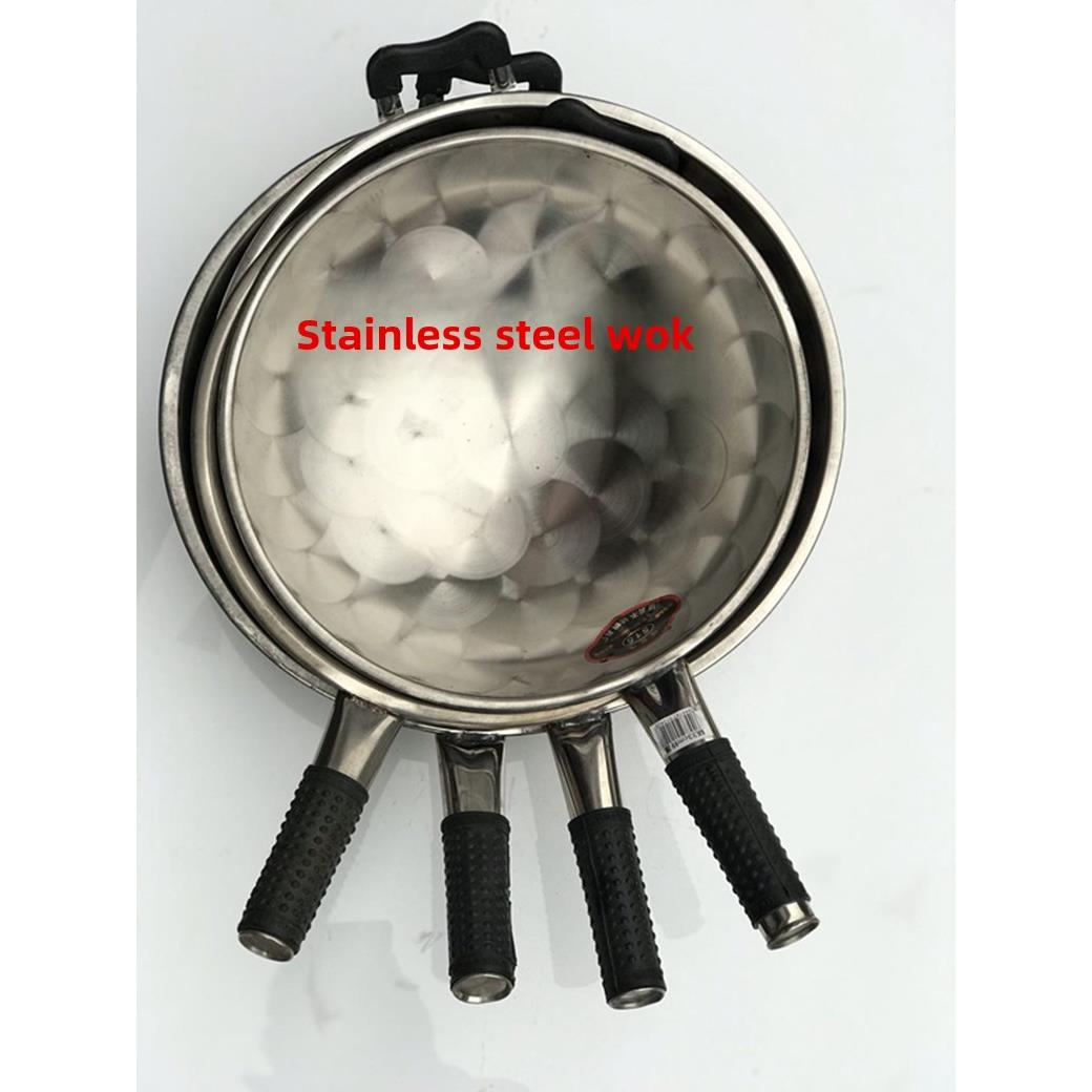 包邮不锈钢炒锅 拌凉菜锅 超薄炒锅 轻巧锅 不锈锅家用炒锅