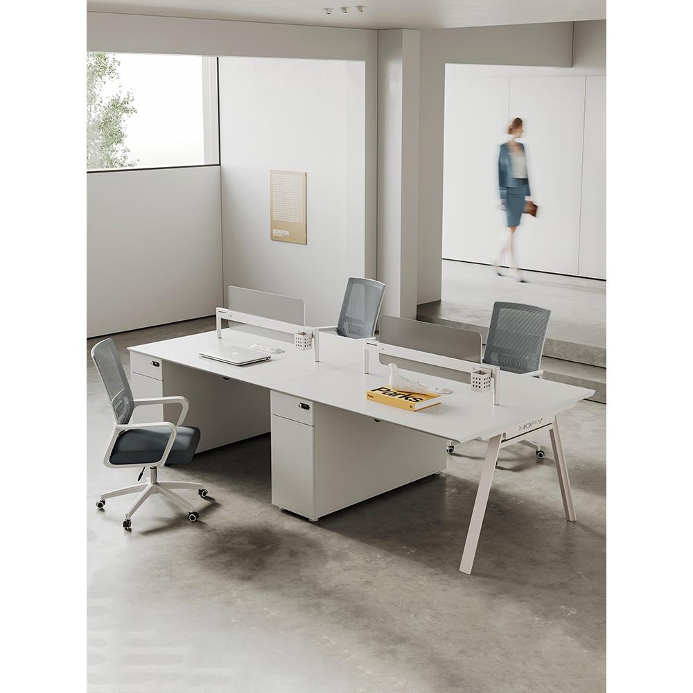 办公桌46人员工位卡座简约现代办公家具屏风隔断职员办公桌椅组合