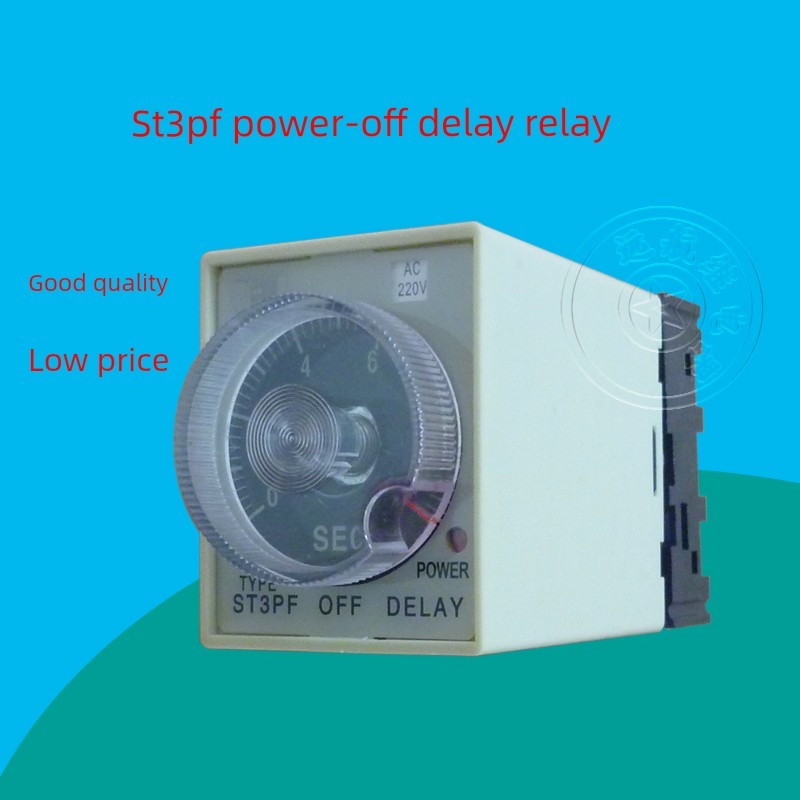 St3Pf断电延时继电器一开一关Ac220V Dc24V全银点，底座Jsz3F