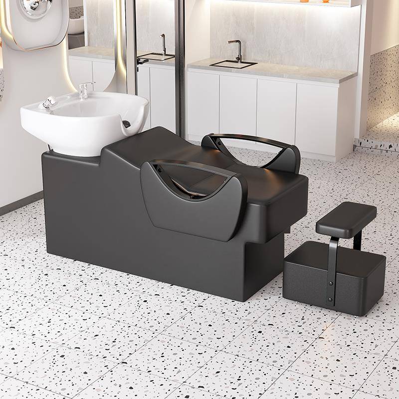 美发店发廊专用冲水床厂家直销理发店洗头床新款半躺式洗发床