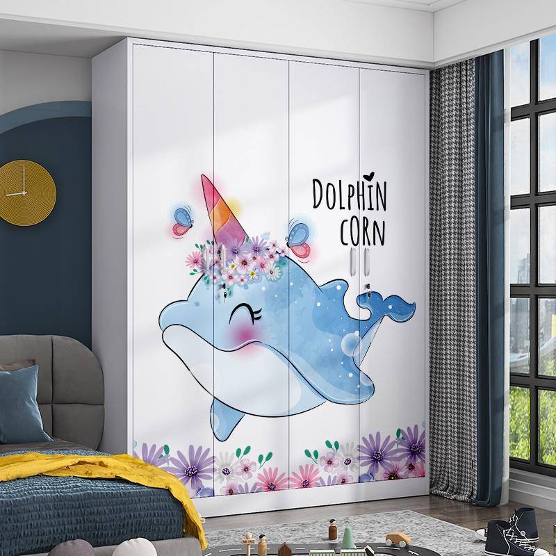 菲利特铁皮衣柜家用儿童卧室大衣橱推拉门钢制收纳储物柜子经济型