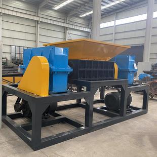 新型废家电废家具破碎机大蓝桶油漆桶撕碎机多功能双轴撕碎机