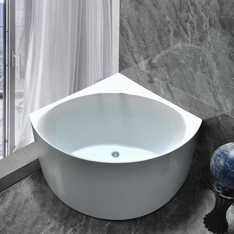 亚克力扇形浴缸成人儿童三角小户型加深浴缸日式迷你泡转角浴盆