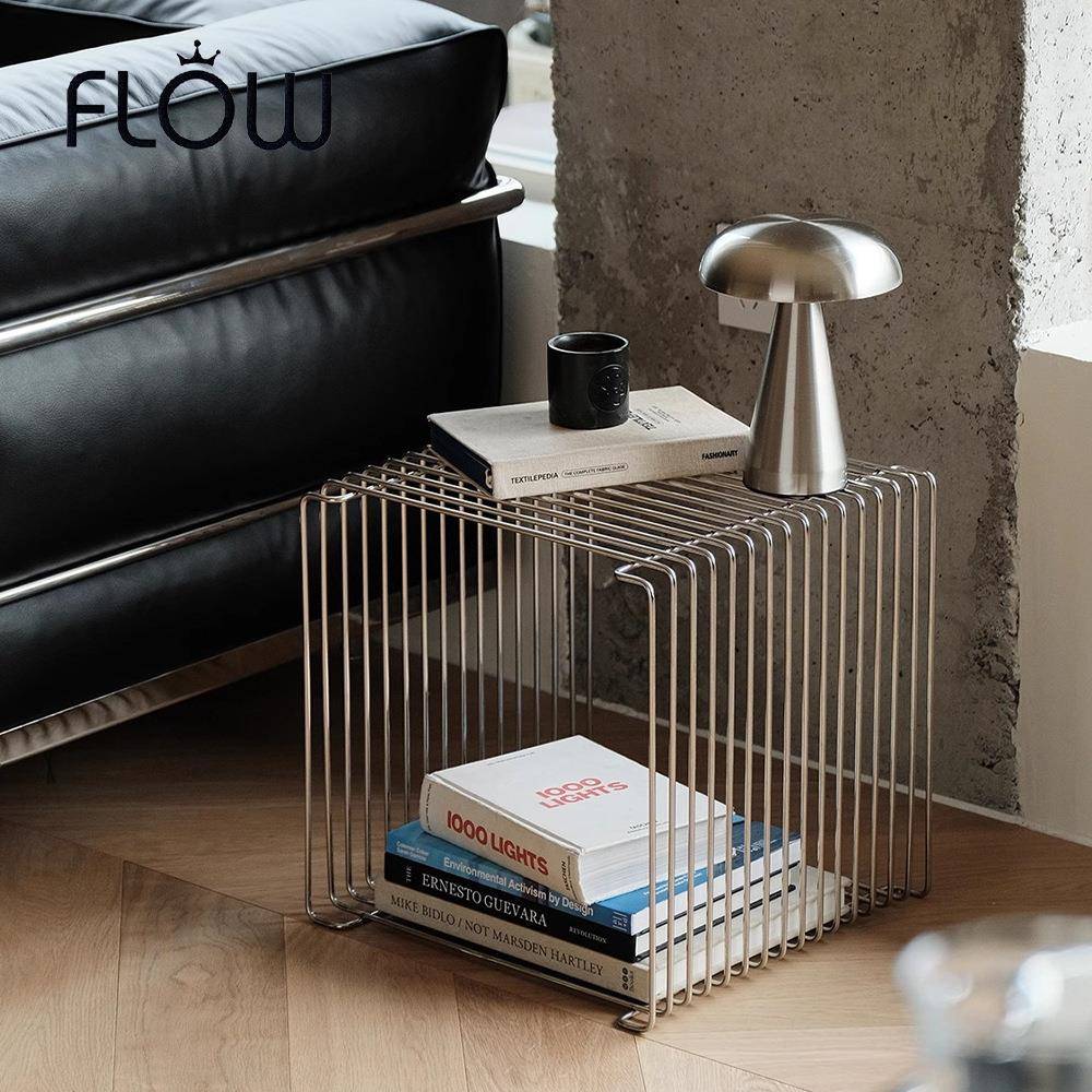 金属线条家用边几置物架飘窗收纳书架落地壁挂床边桌沙发角几