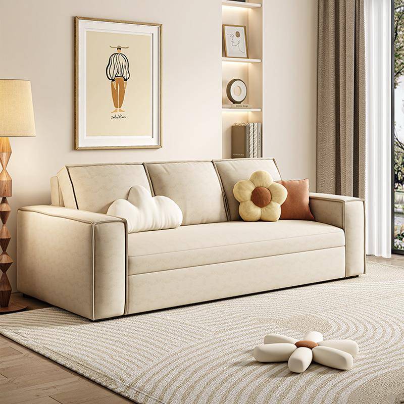 沙发床两用可折叠小户型多功能网红奶油风伸缩卧室书房豆腐块沙发