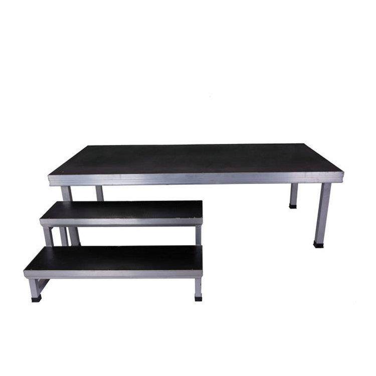 快速拼装铝合金升降简易室内外演出活动临时舞台固定2步梯子