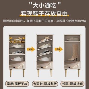 備2024爆款 柜家用靠墙收纳柜简约现代客厅沙发隔断 轻奢入户岩板鞋